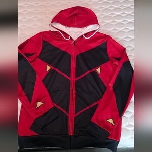 Sonic The Headgehog- Eggman- Dr. Robotnick- Red and Black Hooded Jacket